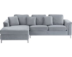 BELIANI OSLO - Hoekbank - Lichtgrijs - Rechterzijde - 270 cm - Polyester