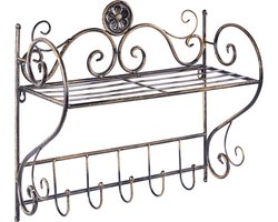 Beliani OSORNO - Badkamer plank - Zwart - IJzer