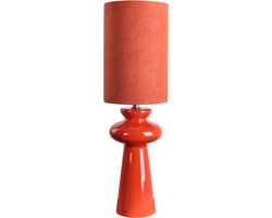 BELIANI OTEROS - Tafellamp - Rood - Imitatiesuède