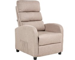 BELIANI OTUS - Relaxfauteuil - Taupe - Polyester