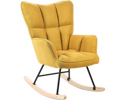 BELIANI OULU - Schommelstoel - Geel - Polyester