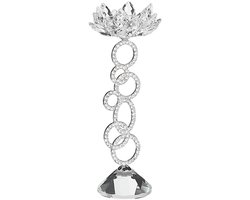 BELIANI OVIEDO - Kandelaar - Zilver 25 cm - Metaal