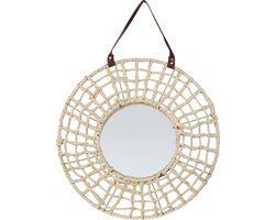BELIANI PALACI - Wandspiegel - Natuurlijk - Papier touw