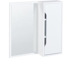 BELIANI PALMAS - Badkamerwandkast met spiegel - Wit - MDP
