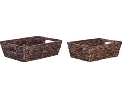 Beliani PANDZ - Manden set van 2 - Bruin - Waterhyacinth