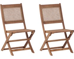 BELIANI PARAGGI - Tuinstoel set van 2 - Bruin - Acaciahout
