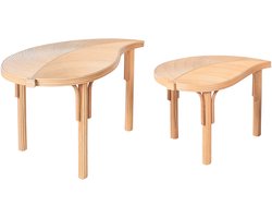 BELIANI PARALIA - Salontafel set van 2 - Natuurlijk - Rotan