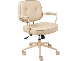 BELIANI PARAMUS - Bureaustoel - Beige - Kunstleer