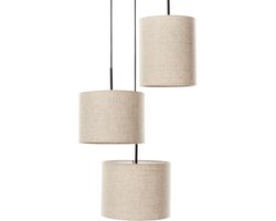 BELIANI PARGUAZA - Hanglamp - Lichtbeige - Linnen