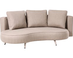 BELIANI PARORI - Tuinbank 3-zits - Beige - Linkszijdig - Olefine