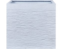 BELIANI PAROS - Plantenbak - Wit - 50 cm - Klei-vezelmengsel