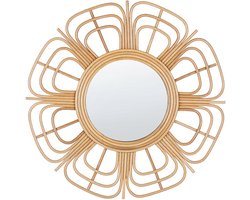 BELIANI PASAKU - Wandspiegel - Natuurlijk - Rotan