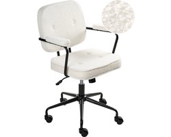 BELIANI PAWNEE - Bureaustoel - Gebroken wit - Bouclé