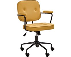 BELIANI PAWNEE - Bureaustoel - Geel - Stof