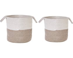 Beliani PAZHA - Mand set van 2 - Beige - Katoen