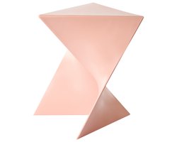 BELIANI PECOS - Bijzettafel - Pastelroze - Synthetisch materiaal