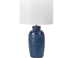BELIANI PERLIS - Tafellamp - Marineblauw - Keramiek