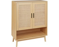 BELIANI PEROTE - Dressoir - Lichte houtkleur - Rotan