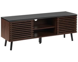 BELIANI PERTH - TV-meubel - Donkere houtkleur - MDF