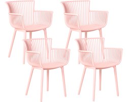 BELIANI PESARO - Tuinstoel set van 4 - Roze - Kunststof