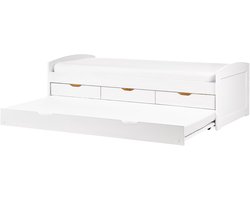 BELIANI PETIVILLE - Onderschuifbed - Wit - 90 x 200 cm - Hout