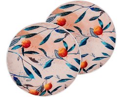 BELIANI PIALPETTA - Tuinkussen set 2 - Koraalrood - 40 cm - Polyester