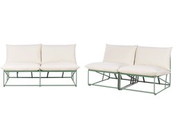 BELIANI PICO - Loungeset 4-zits - Groen - Staal