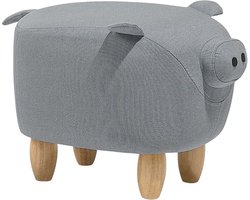 BELIANI PIGGY - Hocker - Lichtgrijs - Polyester