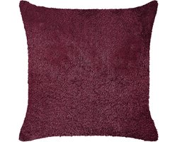 BELIANI PILEA - Sierkussen - Bordeaux - 45 x 45 cm - Polyester