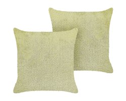 BELIANI PILEA - Sierkussen set van 2 - Lichtgroen - 45 x 45 cm - Polyester