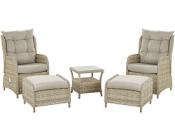BELIANI PONZA - Loungeset voor 2 - Taupe - PE rotan