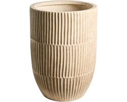 BELIANI POROS - Bloempot - Lichtbeige - 36 x 36 x 50 cm - Klei-vezelmengsel