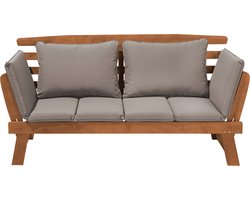 Beliani PORTICI - Tuinbank - Lichte houtkleur - Eucalyptushout