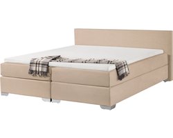 BELIANI PRESIDENT - Boxspringbed - Beige - 180 x 200 cm - Polyester
