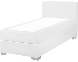 BELIANI PRESIDENT - Boxspringbed - Wit - 90 x 200 cm - Kunstleer