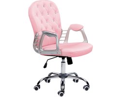 BELIANI PRINCESS - Bureaustoel - Roze/Kristal - Kunstleer
