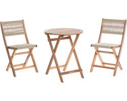 BELIANI PROSSEDI - Bistroset - Beige - Acaciahout