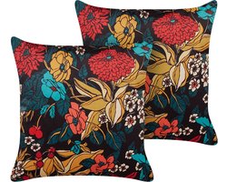 BELIANI PROTEA - Sierkussen set van 2 - Multicolor - 45 x 45 cm - Fluweel