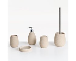 BELIANI QUILA - Badkameraccessoireset - Lichtbeige - Polyresin