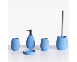 BELIANI QUILCA - Badkameraccessoireset - Blauw - Polyresin