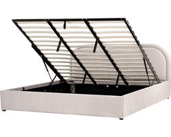 BELIANI QUILLIEN - Bed met opbergruimte - Taupe - 180 x 200 cm - Polyester