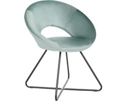 BELIANI RACHEL - Fauteuil - Mintgroen - Fluweel