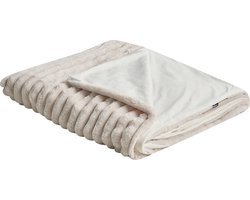 BELIANI RAKYA - Bedsprei - Lichtbeige - 150 x 200 cm - Nepbont