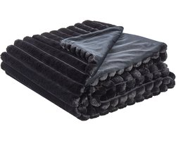 BELIANI RAKYA - Bedsprei - Zwart - 150 x 200 cm - Nepbont