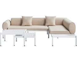 BELIANI RASIGLIA - Loungeset 5-zits - Beige - Aluminium