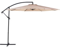 Beliani RAVENNA - Zweefparasol - Beige - Kunststof