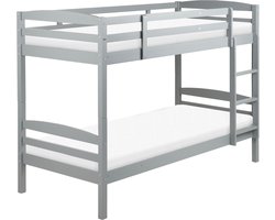 BELIANI REGAT - Stapelbed - Grijs - 90 x 200 - Grenenhout