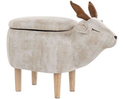 BELIANI REINDEER - Hocker - Beige - Polyester