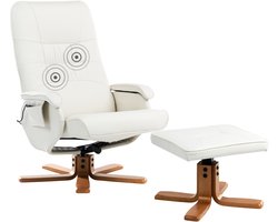 BELIANI RELAXPRO - Fauteuil - Off-white - Kunstleer