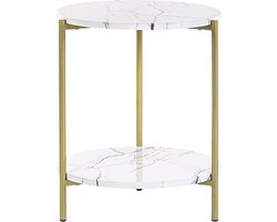 BELIANI REVA - Bijzettafel - Wit - MDF